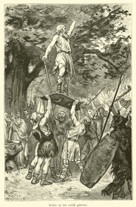Brinio raised on a shield by Willem II Steelink